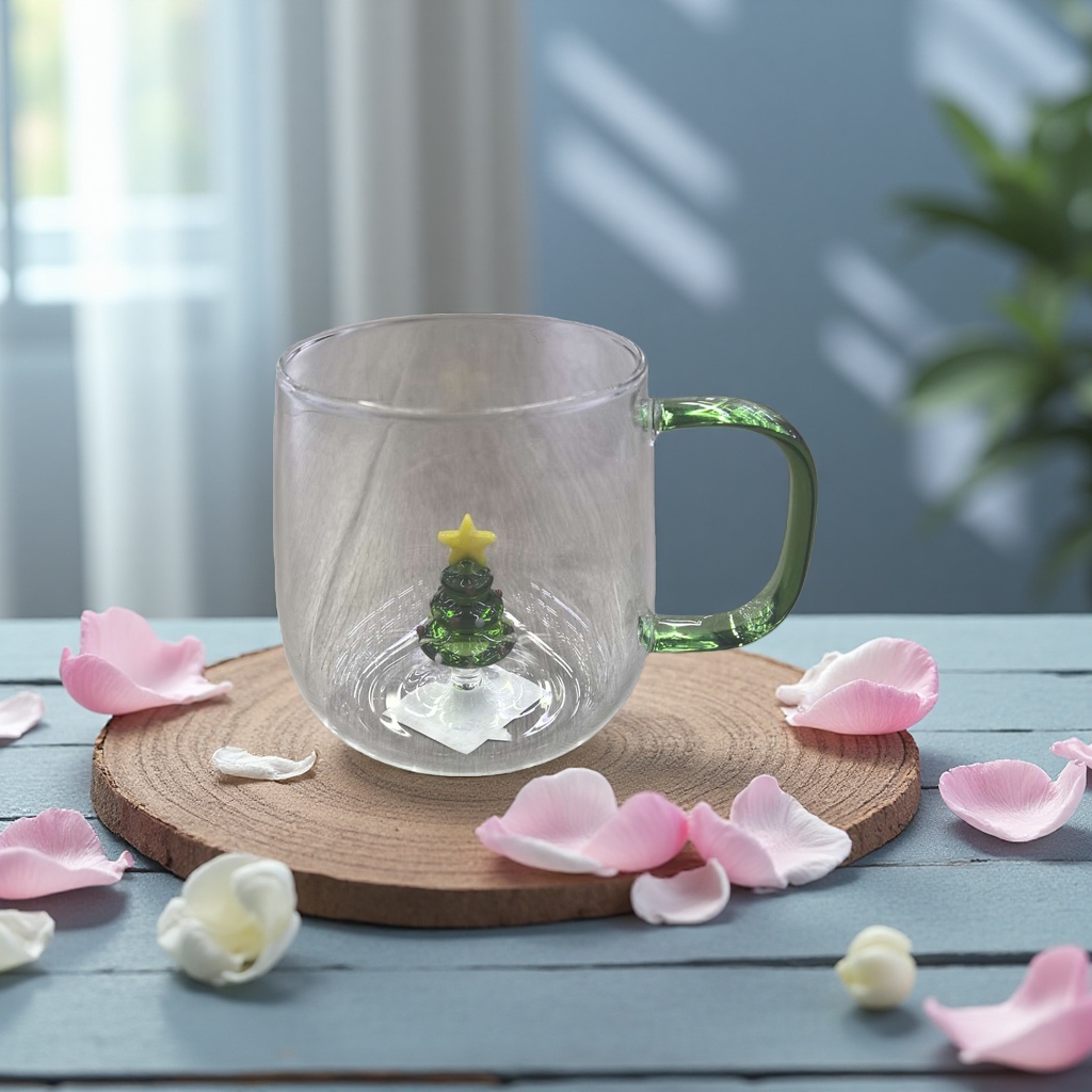 Green apple glass cup thermos flask 180ml, portable and durable glass cup 145651692 details Picture