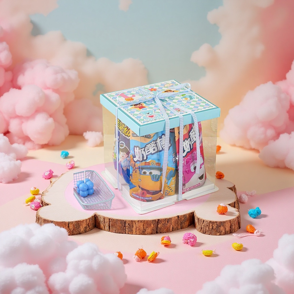 Popular transparent birthday cake box packaging box, 4-inch, 5-inch, 6-inch, 8-inch, 10 inches higher. Snack packaging box, cake box, snack, flower and toy packaging box detail image 3