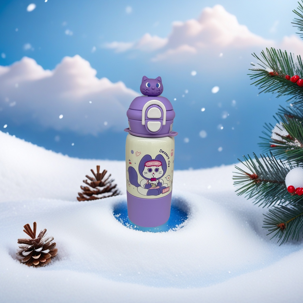 三用儿童壶公仔保温杯280ml 防烫便携可爱卡通设计