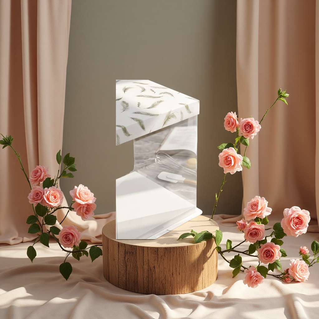 Transparent cake box packaging box, birthday cake packing box, 6, 6, 8, 8, 10, 10, 12 inches, single or double layer plus detail image 3