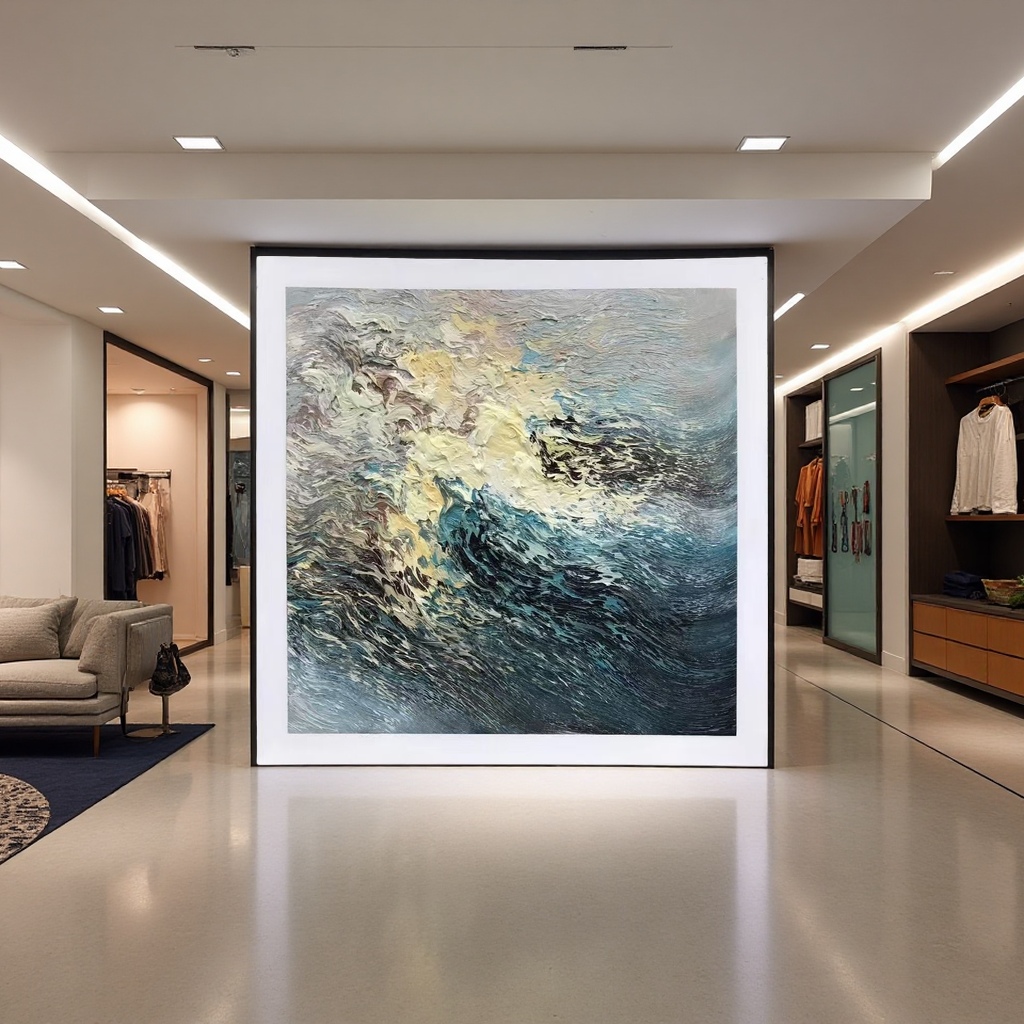 لوحات زيتية يدوية ترسم لوحات فنية في قاعة الفيلا Specification image