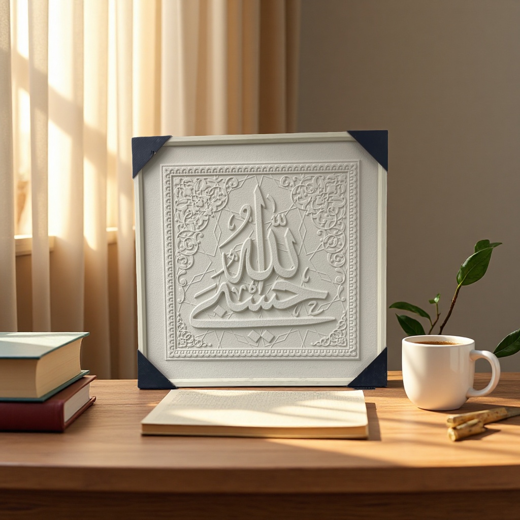 Arabic relief character decorative paintings, home decorative paintings, living room wall art paintings details Picture
