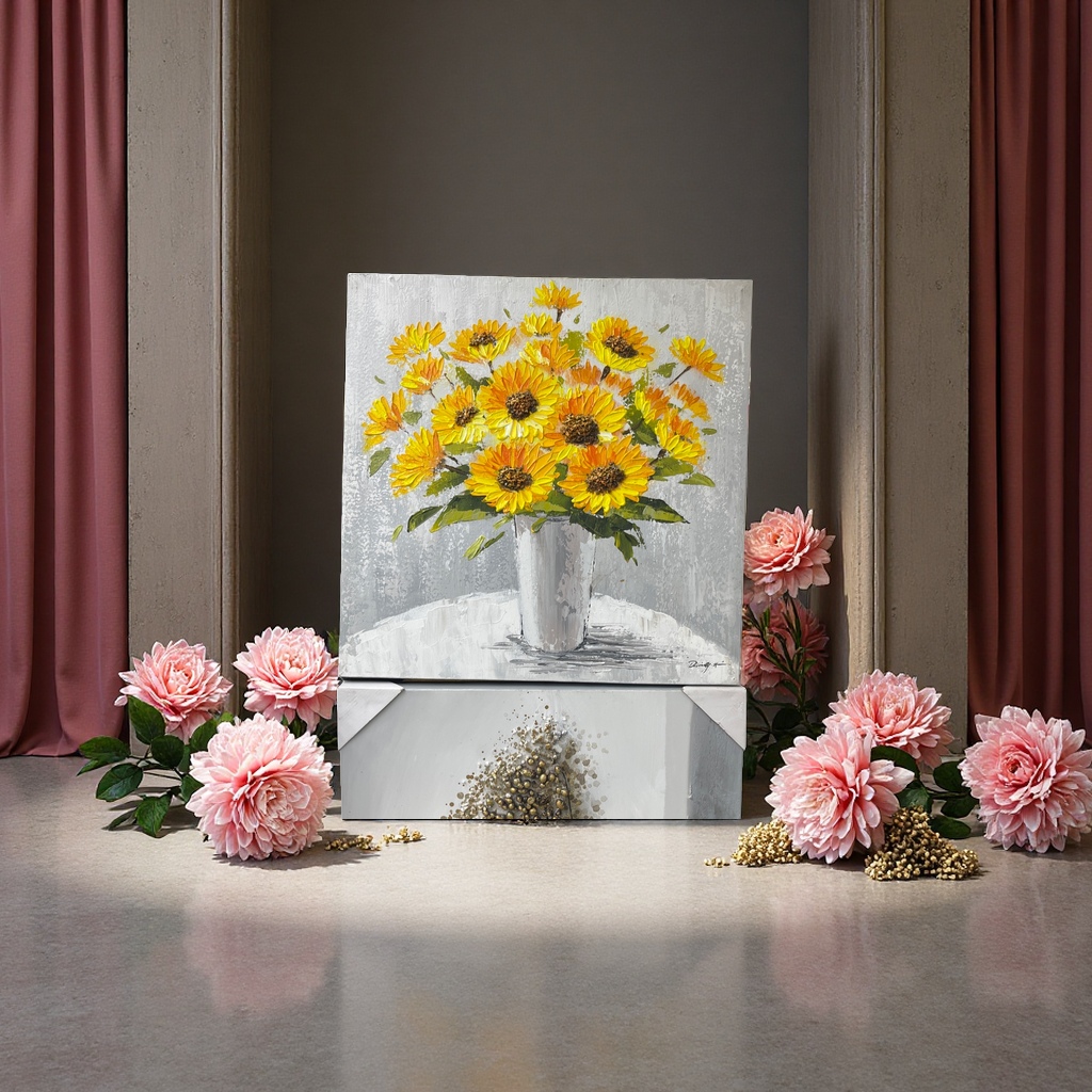 Three-dimensional handcrafted oil painting decorative paintings, living room art paintings, hanging paintings, simple home decoration
