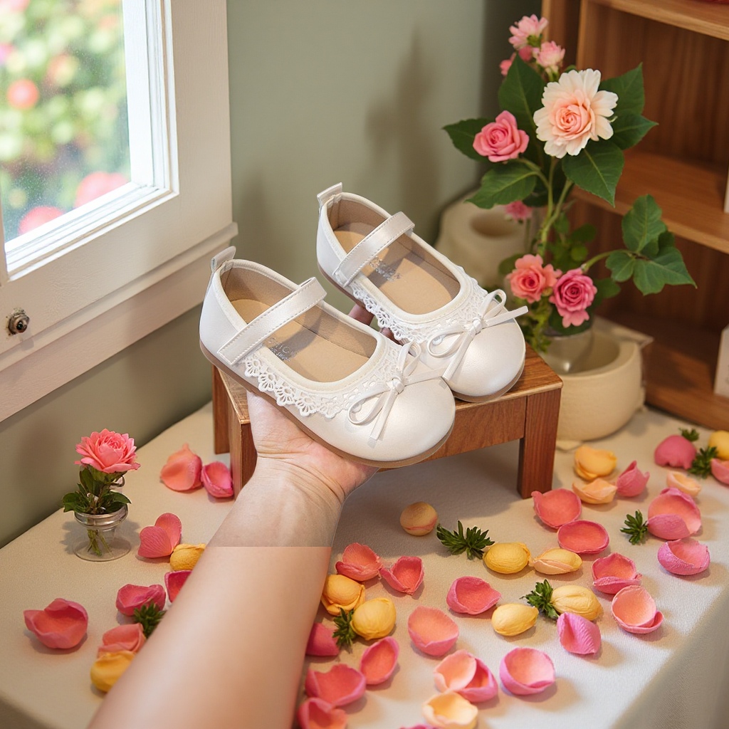 Children's shoes, leather shoes, doll shoes, comfortable, anti-slip, soft-soled children's shoes details Picture