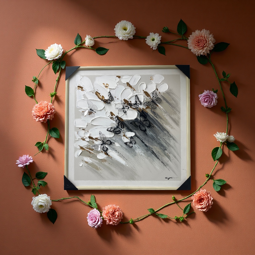 diy handmade three-dimensional oil painting decorative painting, healing digital oil painting