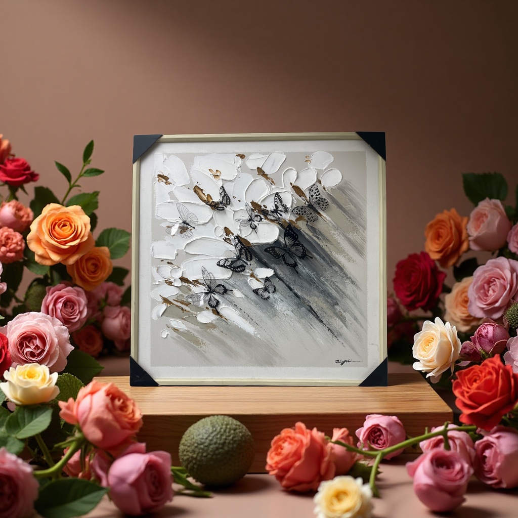 diy handmade three-dimensional oil painting decorative painting, healing digital oil painting Specification image