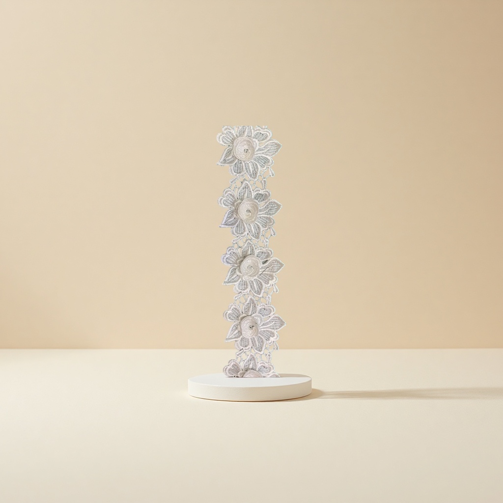 水溶刺绣花边 条码 3D立体花边 多色可做