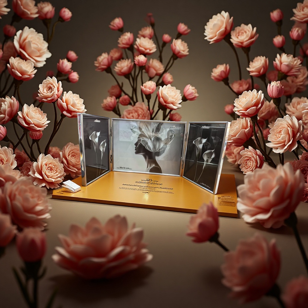 Modern and simple transparent acrylic combination photo frame photo decoration home decoration ornaments details Picture