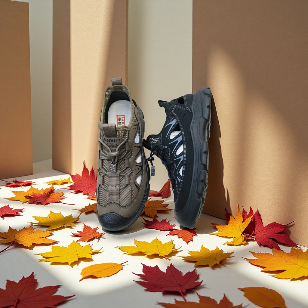 Men's sports shoes: comfortable, breathable, casual shoes, hiking shoes, breathable style details Picture