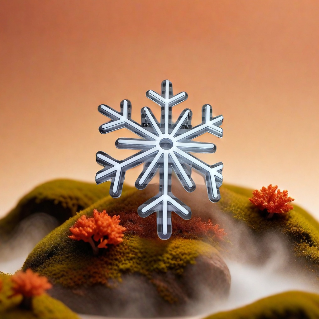 NHD-9 acrylic sheet small snowflake neon light, Bokai Handicrafts Co., LTD., factory direct sales details Picture