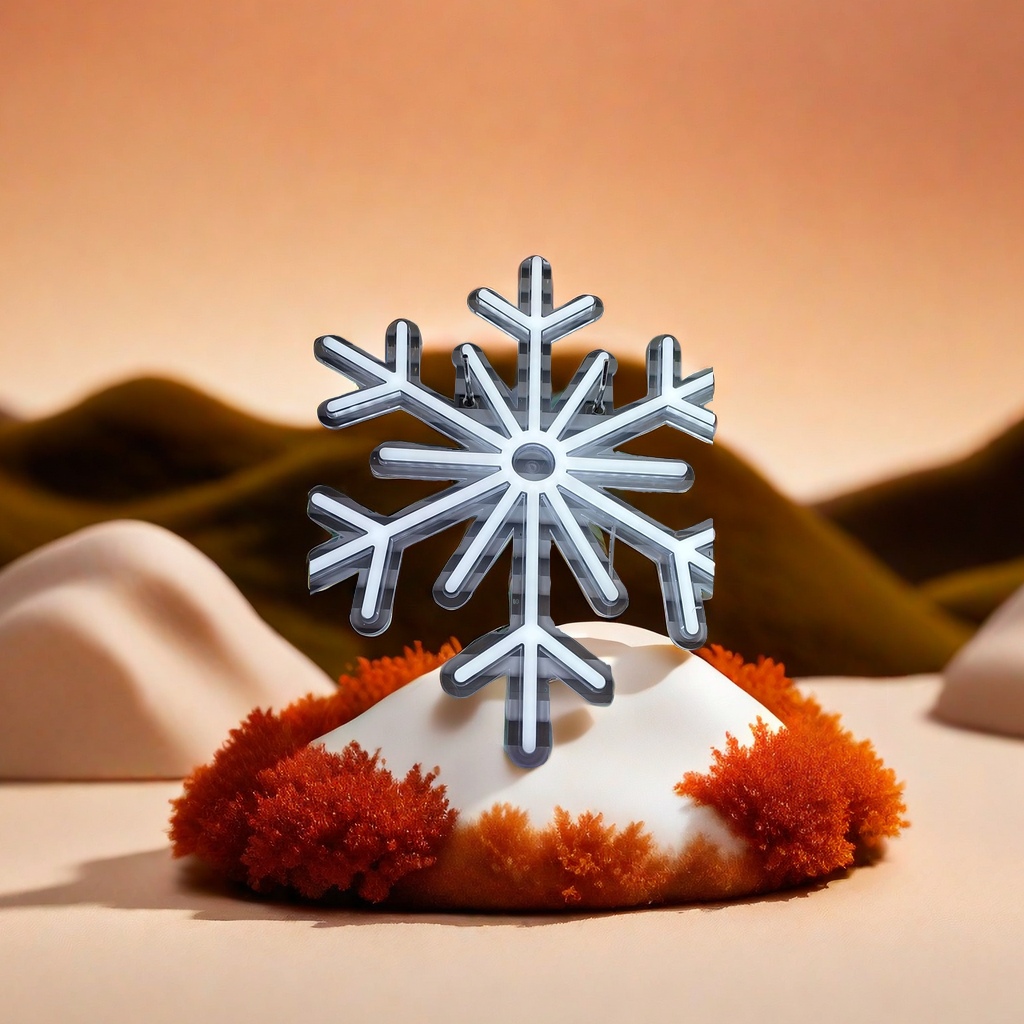 NHD-9 acrylic sheet small snowflake neon light, Bokai Handicrafts Co., LTD., factory direct sales Specification image