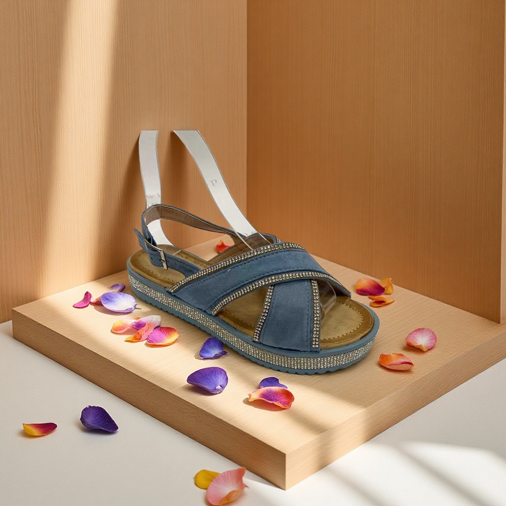 women shoes sandals 2020水钻凉鞋松糕底夏季时尚女凉鞋新