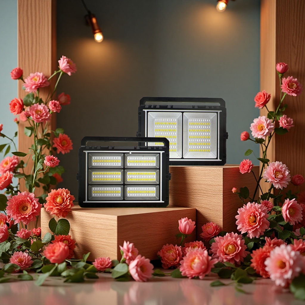 Solar-powered portable floodlight, portable outdoor lighting, strong light charging model Specification image