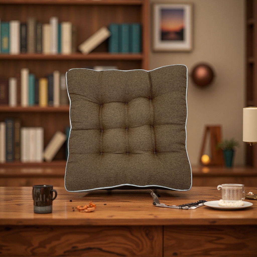 Fine linen breathable seat cushion thickened anti-slip seat cushion suitable for office and home use 101243965