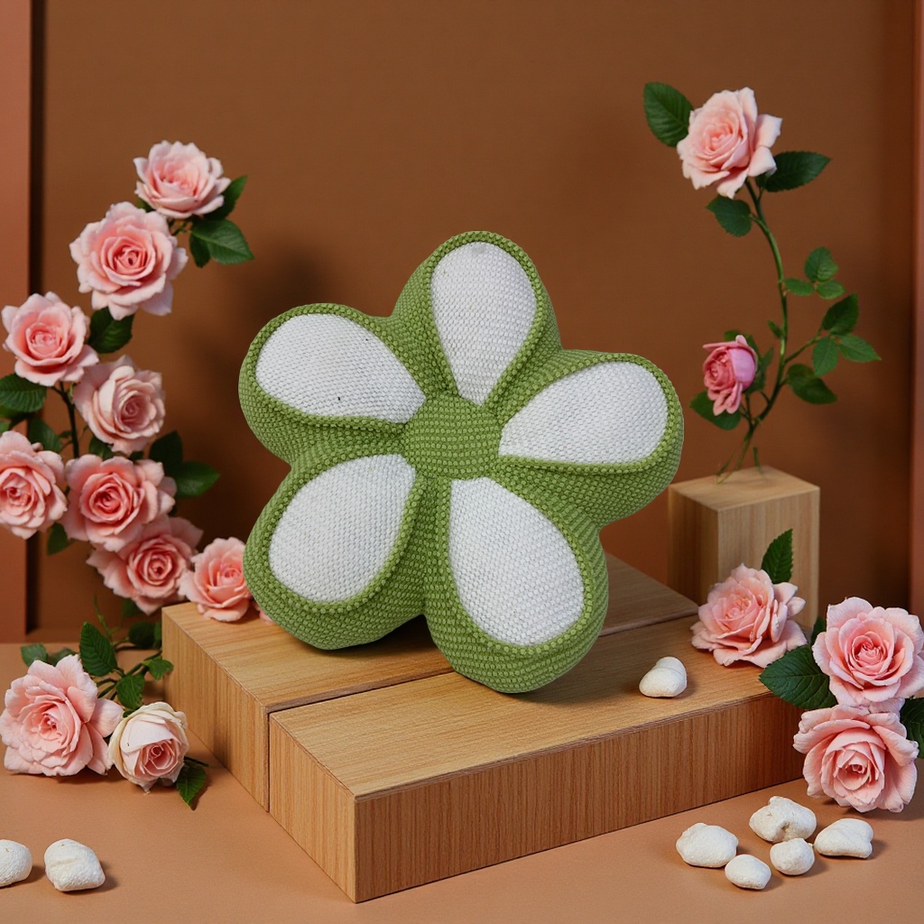 Five-petal flower cushion throw pillow