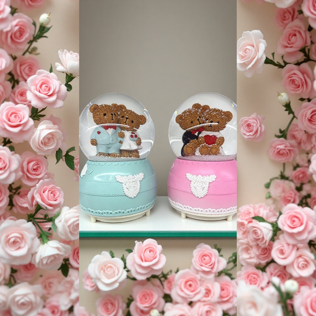 音乐水晶球树脂工艺品摆件客厅装饰品创意礼物送女友母亲生日礼物