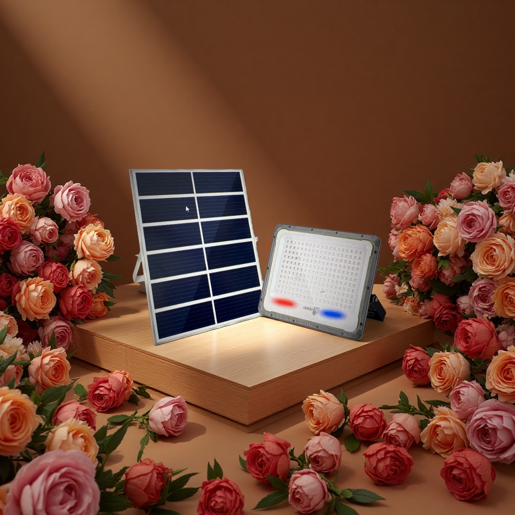 Solar outdoor floodlight 3000 lumens waterproof high-intensity lighting courtyard street lamp details Picture