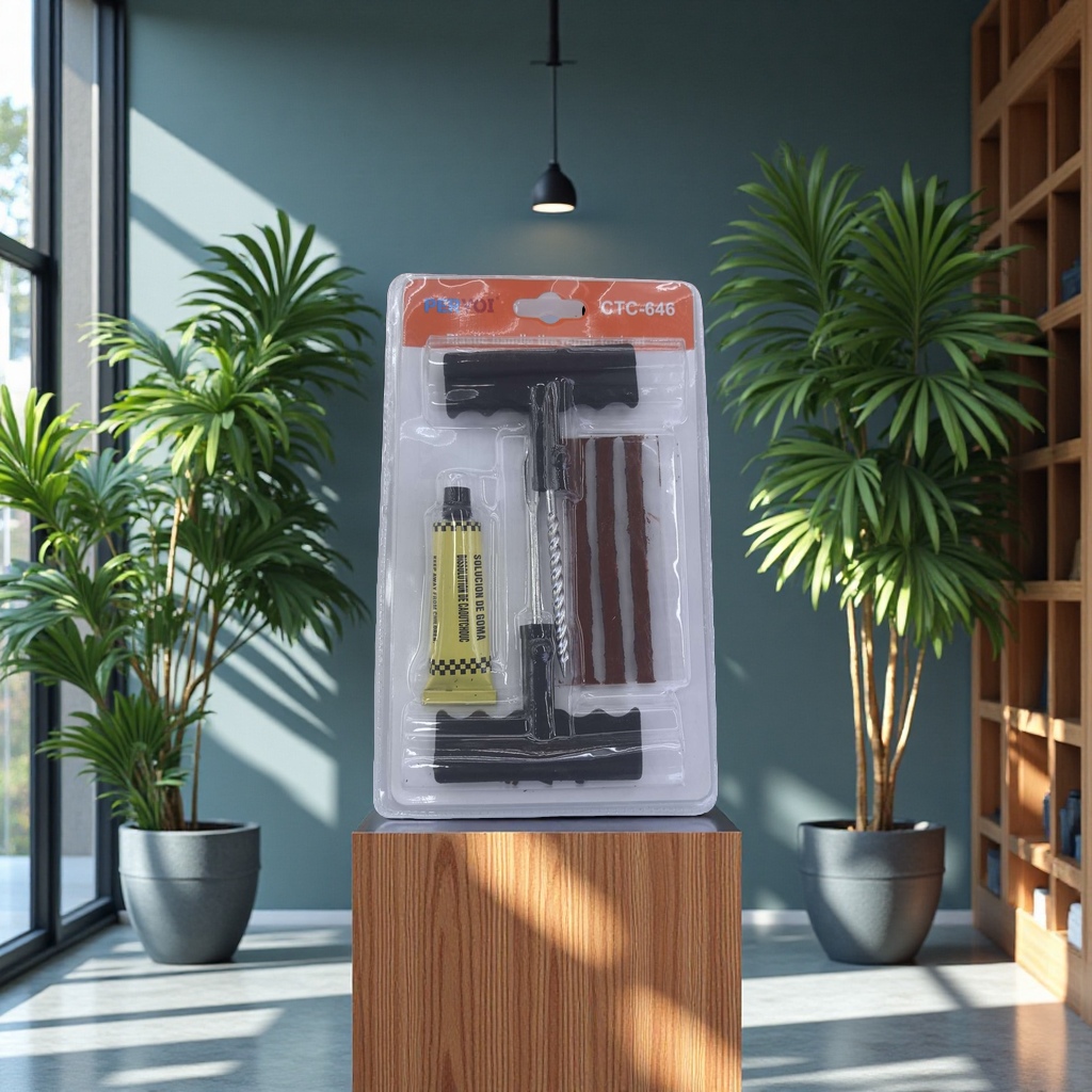 跨境电商汽车补胎工具套装补胎胶水修补工具包