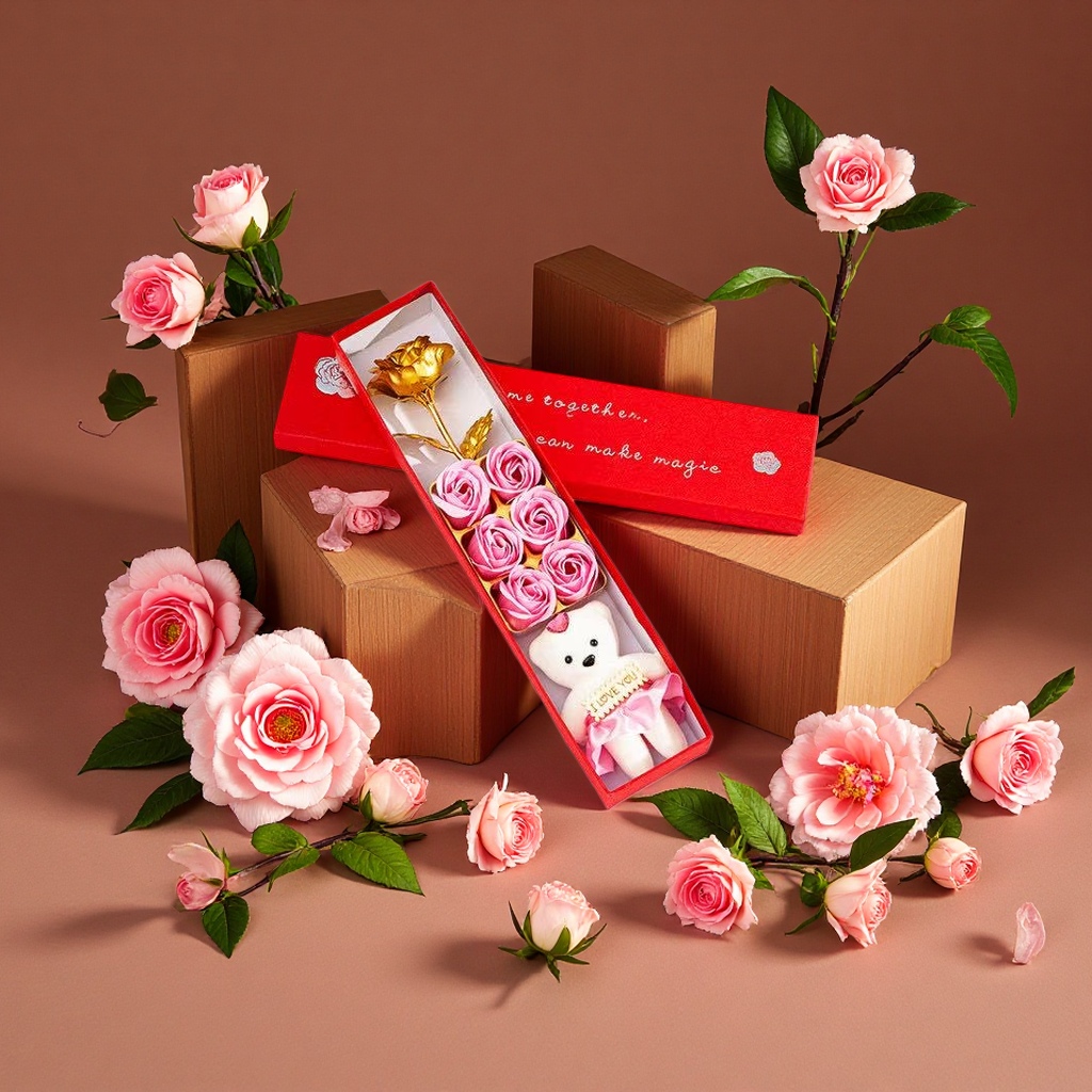 One-piece gift packaging box, exquisite gift box set details Picture