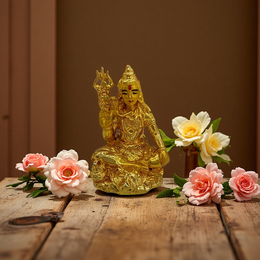 Small golden Buddha statue resin handicraft ornaments for home decoration, Buddha statue ornaments