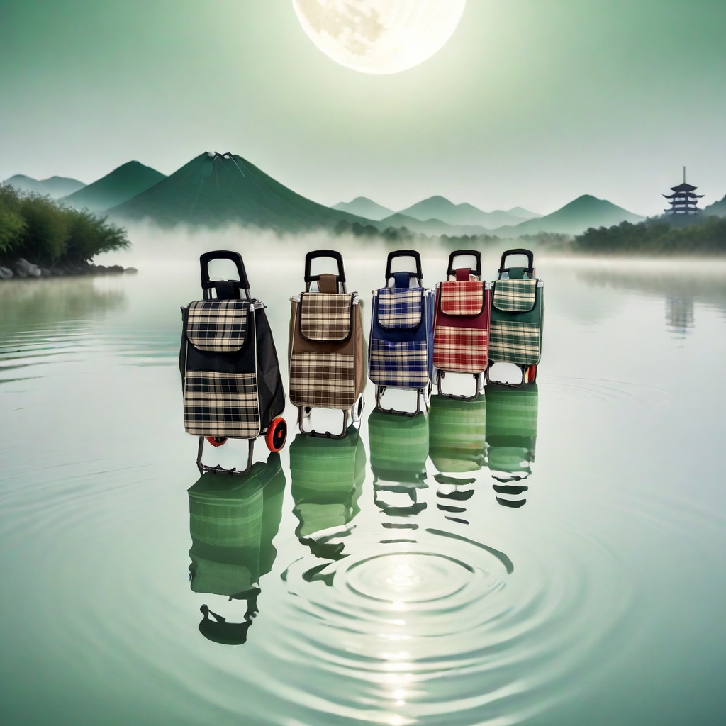 Hand-pulled cart, folding portable small trolley, home shopping and transportation vehicle, light and durable. 110152569 Application Scenario