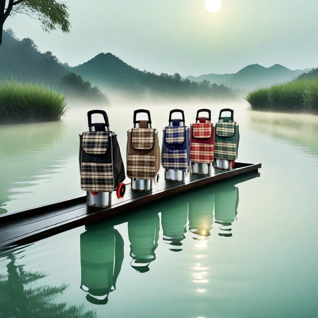 Hand-pulled cart, folding portable small trolley, home shopping and transportation vehicle, light and durable. 110152569 Specification image