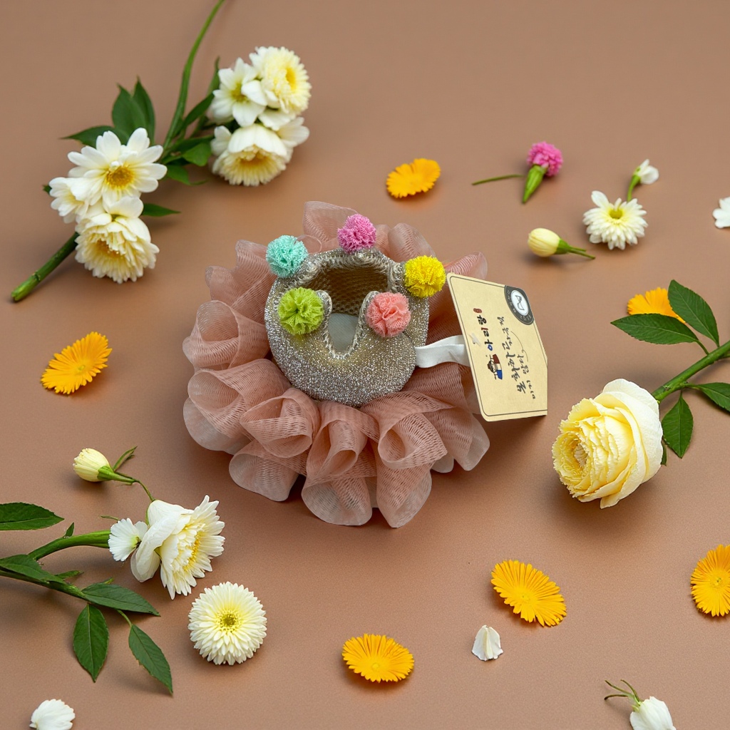 Bath Flower Aromatherapy Bath flower rose petal bath ball Relaxes body and mind, natural plant essential oil details Picture