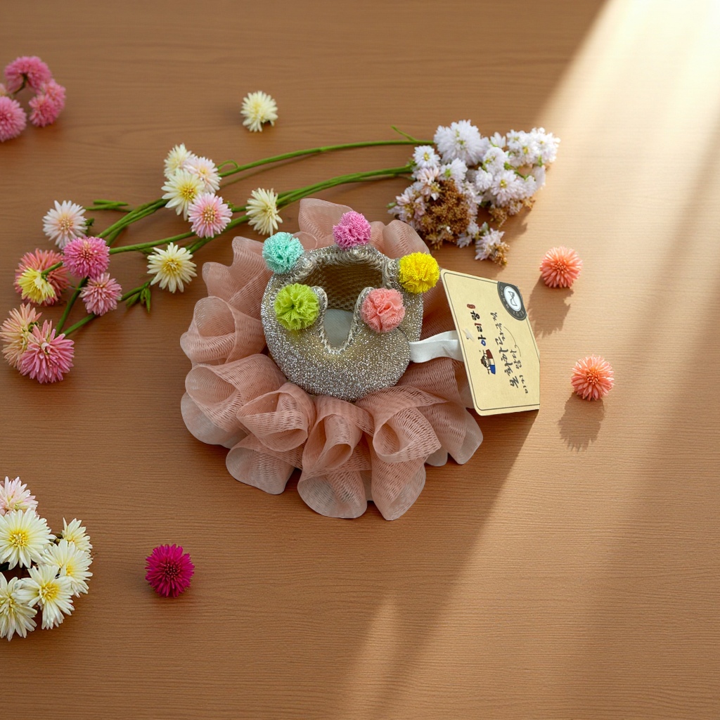 Bath Flower Aromatherapy Bath flower rose petal bath ball Relaxes body and mind, natural plant essential oil Specification image