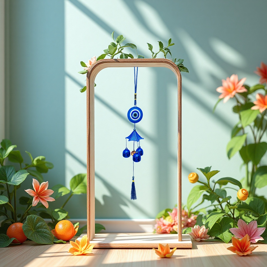 Wind chime fruit shell dreamcatcher glass wind chime natural and fresh pendant Application Scenario