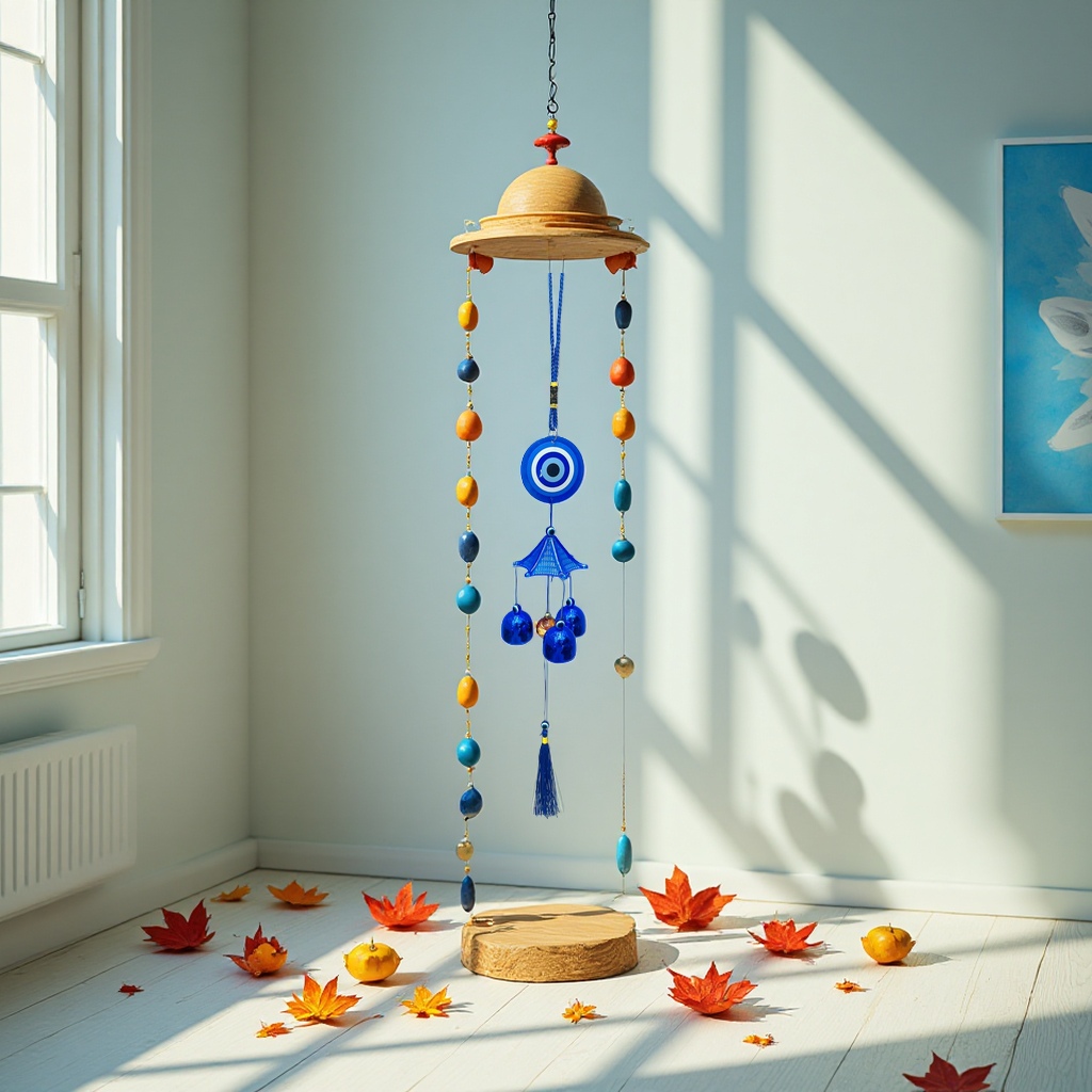Wind chime fruit shell dreamcatcher glass wind chime natural and fresh pendant Specification image