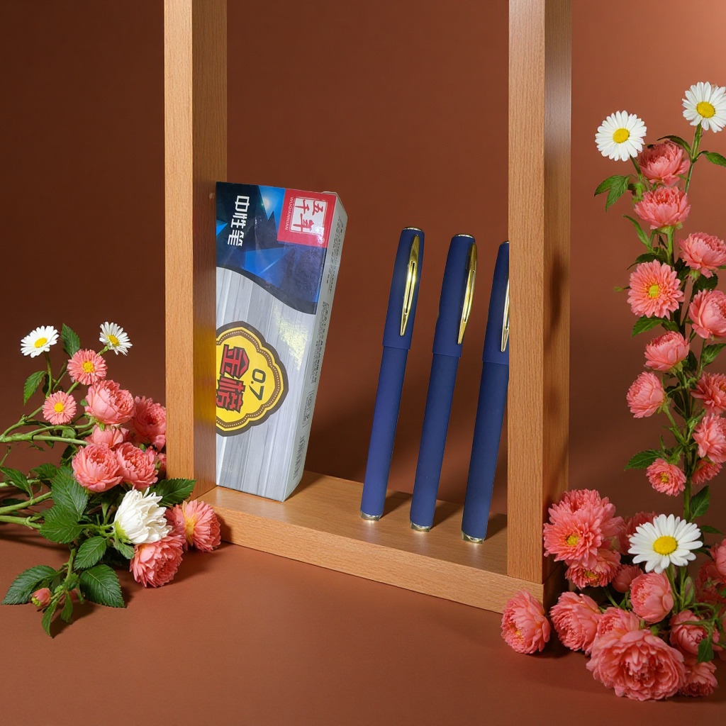 中性笔黑色0.7mm书写流畅学生办公用笔细节图