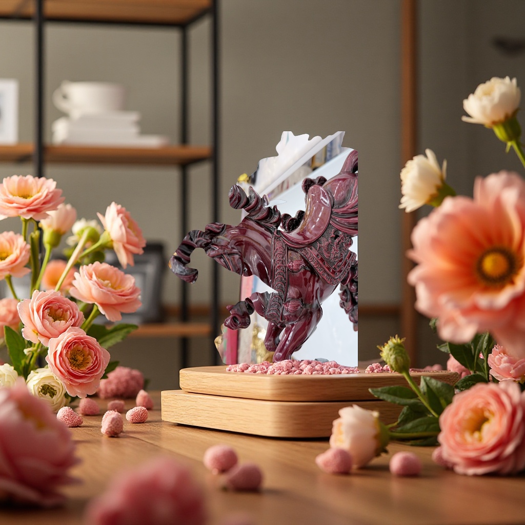 Red horse resin handicraft ornaments, hand-carved decorative ornaments, home decoration items Application Scenario