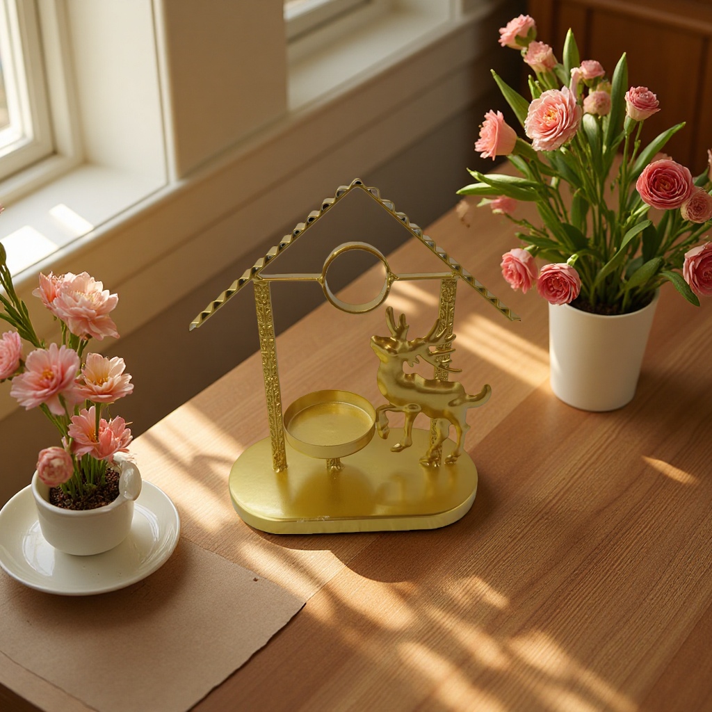 Christmas candlestick decorative items, holiday gifts, home desktop ornaments Specification image