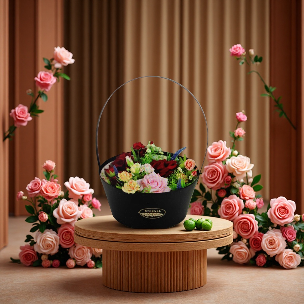 仿真花郁金香钩织毛线太阳花18cm仿真花装饰品