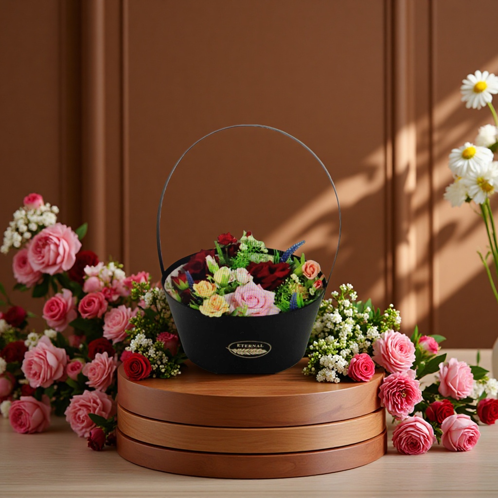 Artificial flower tulip crocheted wool sunflower 18cm artificial flower decoration Specification image