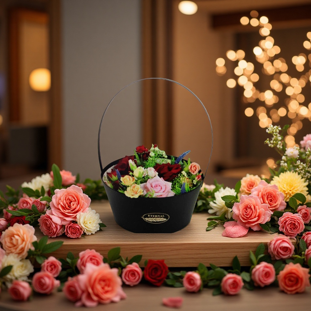 Artificial flower tulip crocheted wool sunflower 18cm artificial flower decoration details Picture