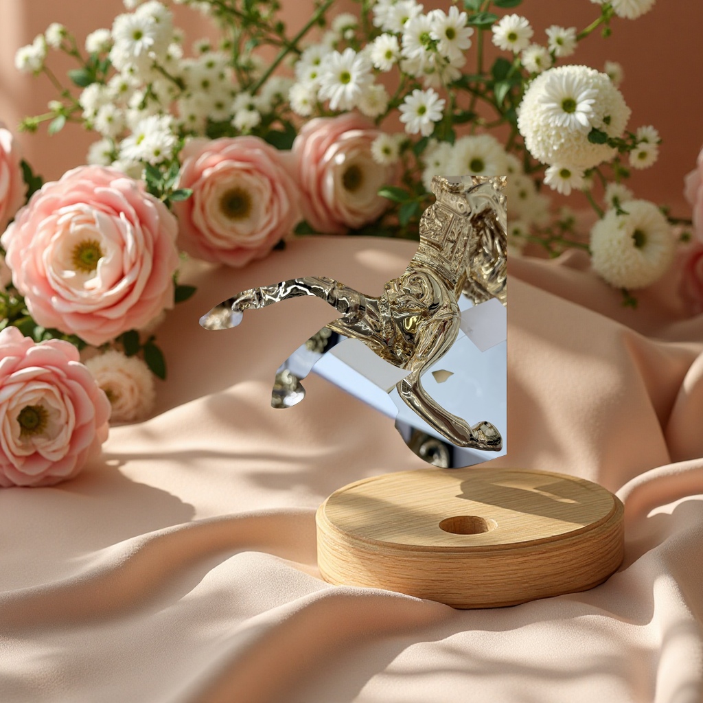 Large-sized golden horse resin handicraft ornaments, home decoration ornaments, living room ornaments