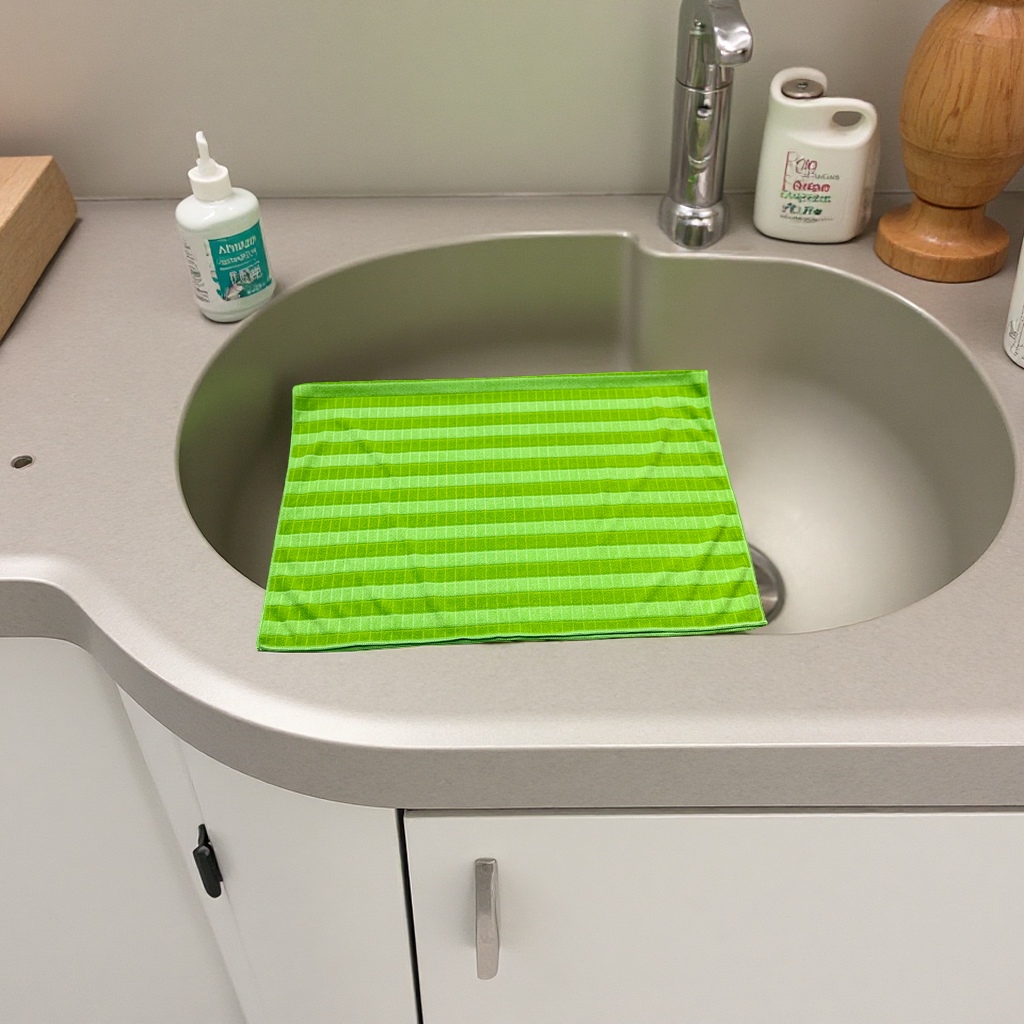 Wholesale kitchen cleaning cloths with ultra-fine fiber polyester-nylon composite glossy grid mirror polishing that do not shed fibers when cleaned details Picture