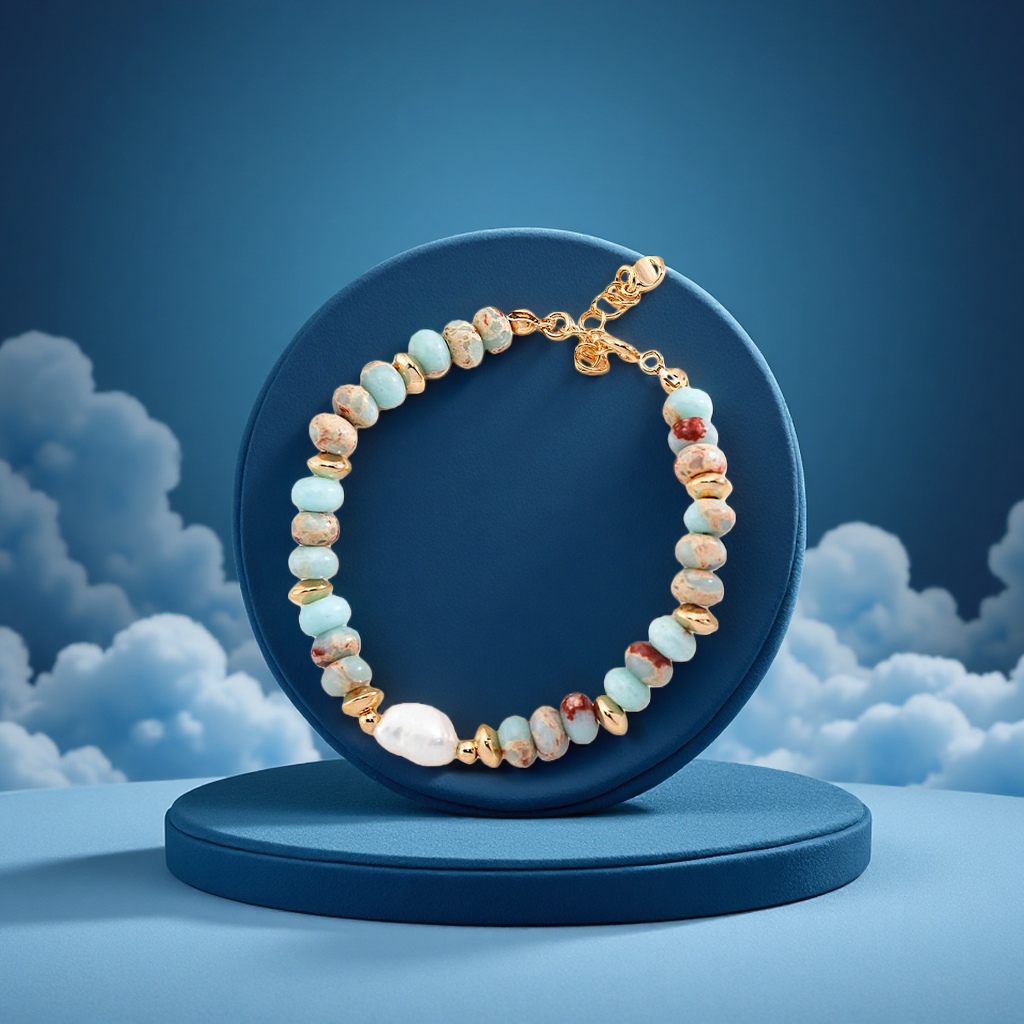 Tonight's 925 sterling silver jewelry, white pearl bracelet, fashionable and simple pearl accessory gift for girls