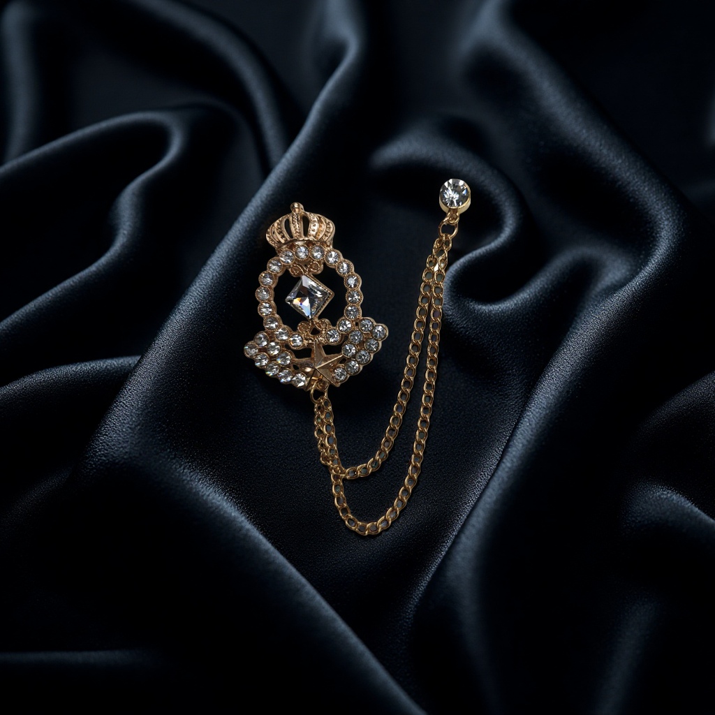 A vintage and fashionable brooch Application Scenario