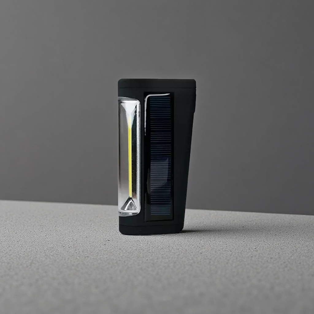 Solar-powered high-intensity flashlight with charging, multi-functional outdoor mini ultra-light emergency warning details Picture