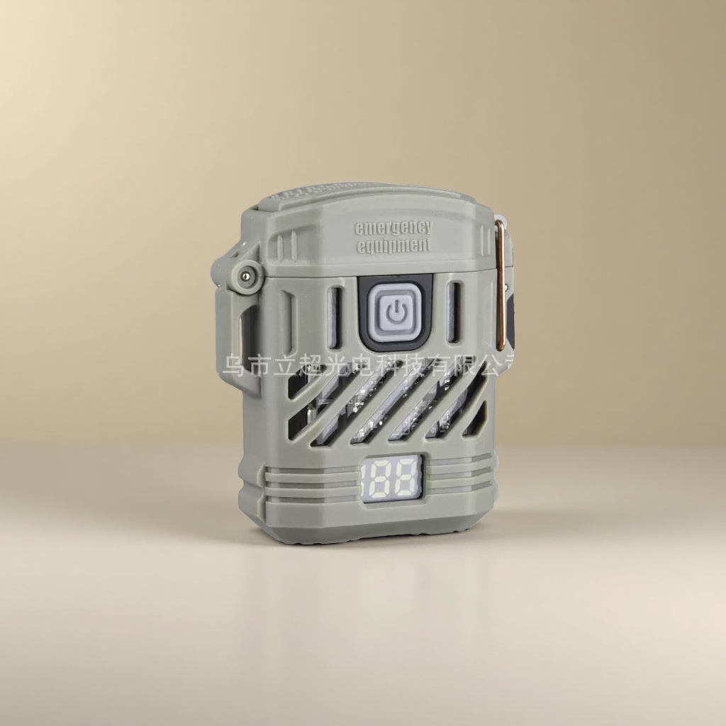 New arc lighter, outdoor portable, anti-jamming, fast charging, large capacity and display screen details Picture