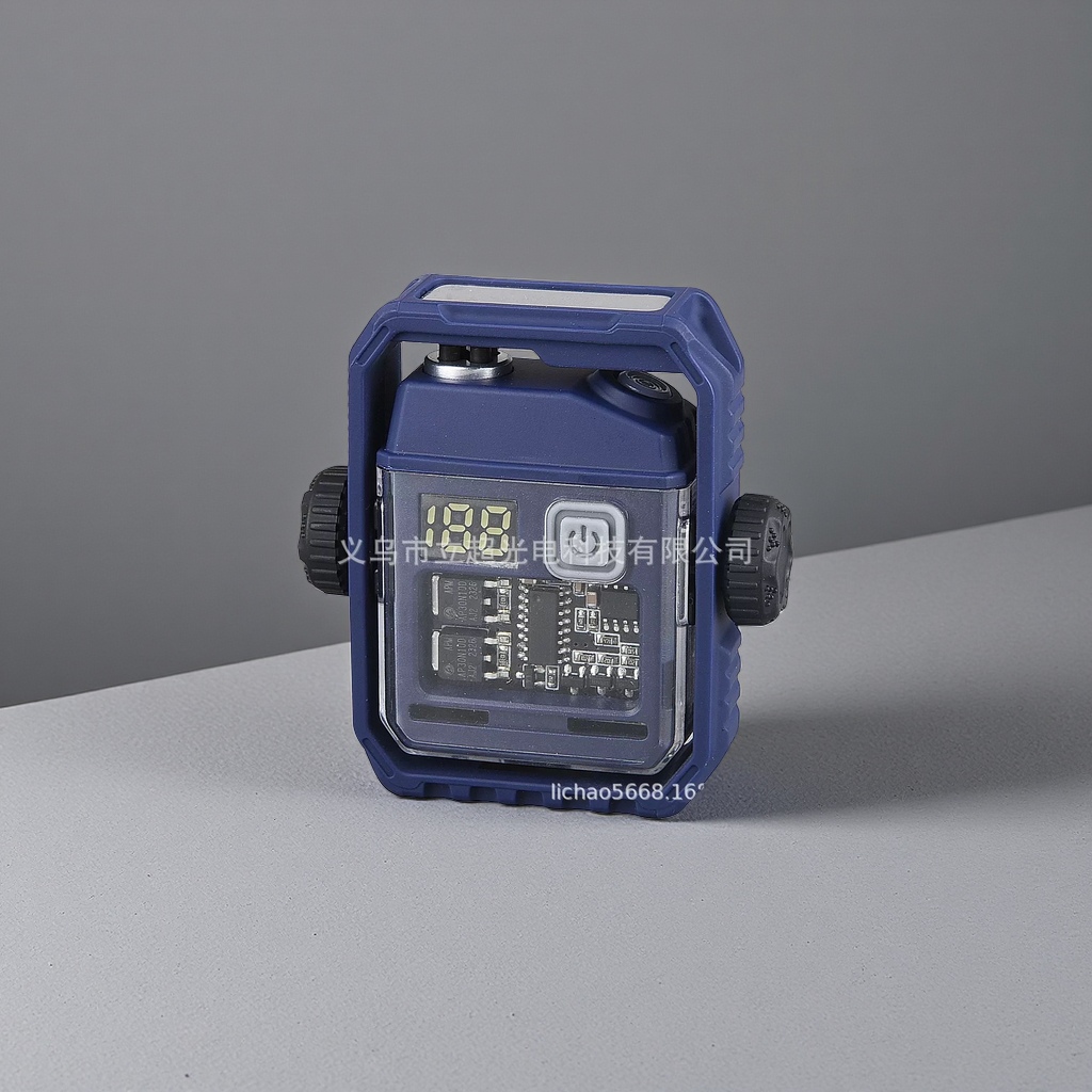 The new rotating and vibrating flashlight is portable, compact, with multi-position adjustment and a multi-functional display screen details Picture