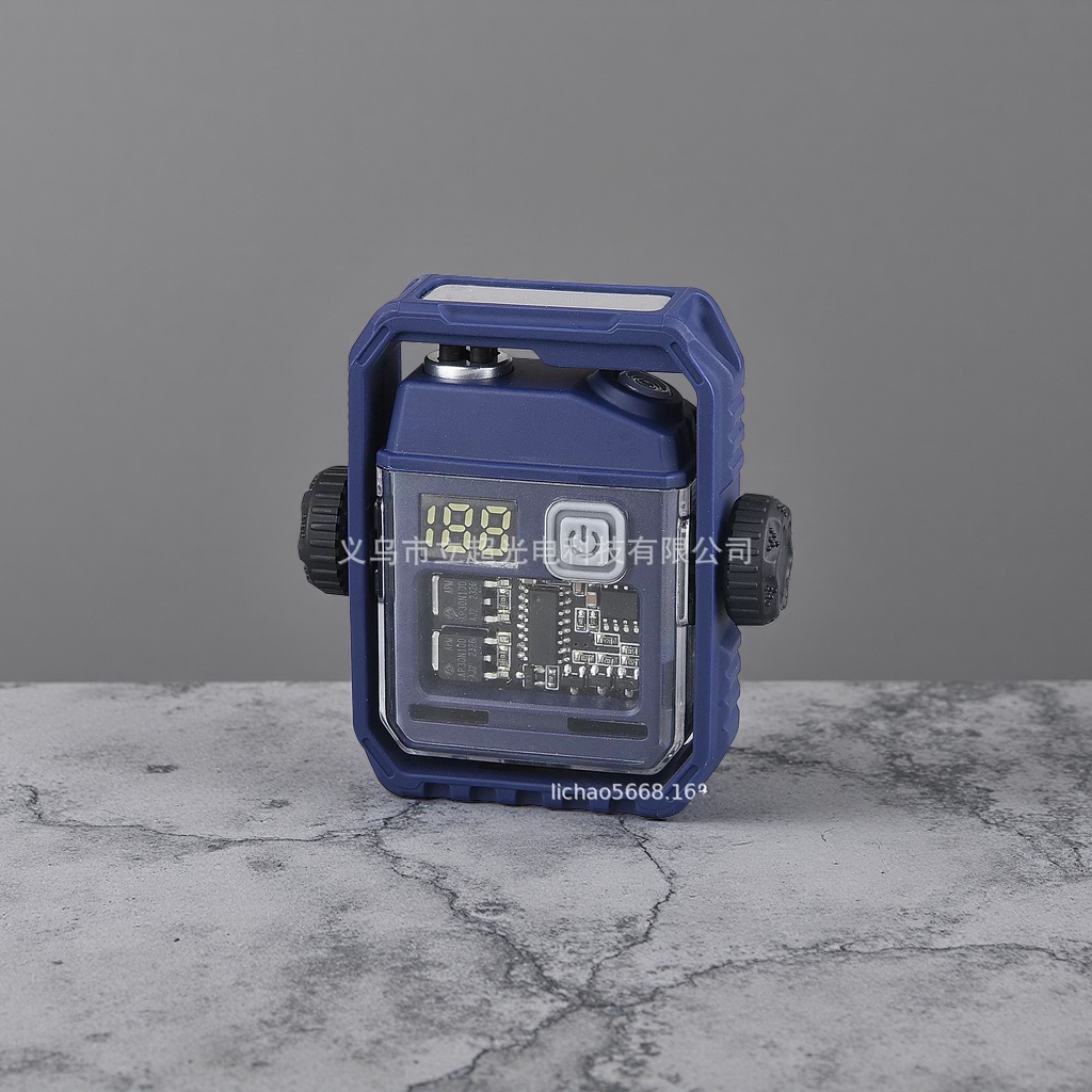 The new rotating and vibrating flashlight is portable, compact, with multi-position adjustment and a multi-functional display screen Specification image