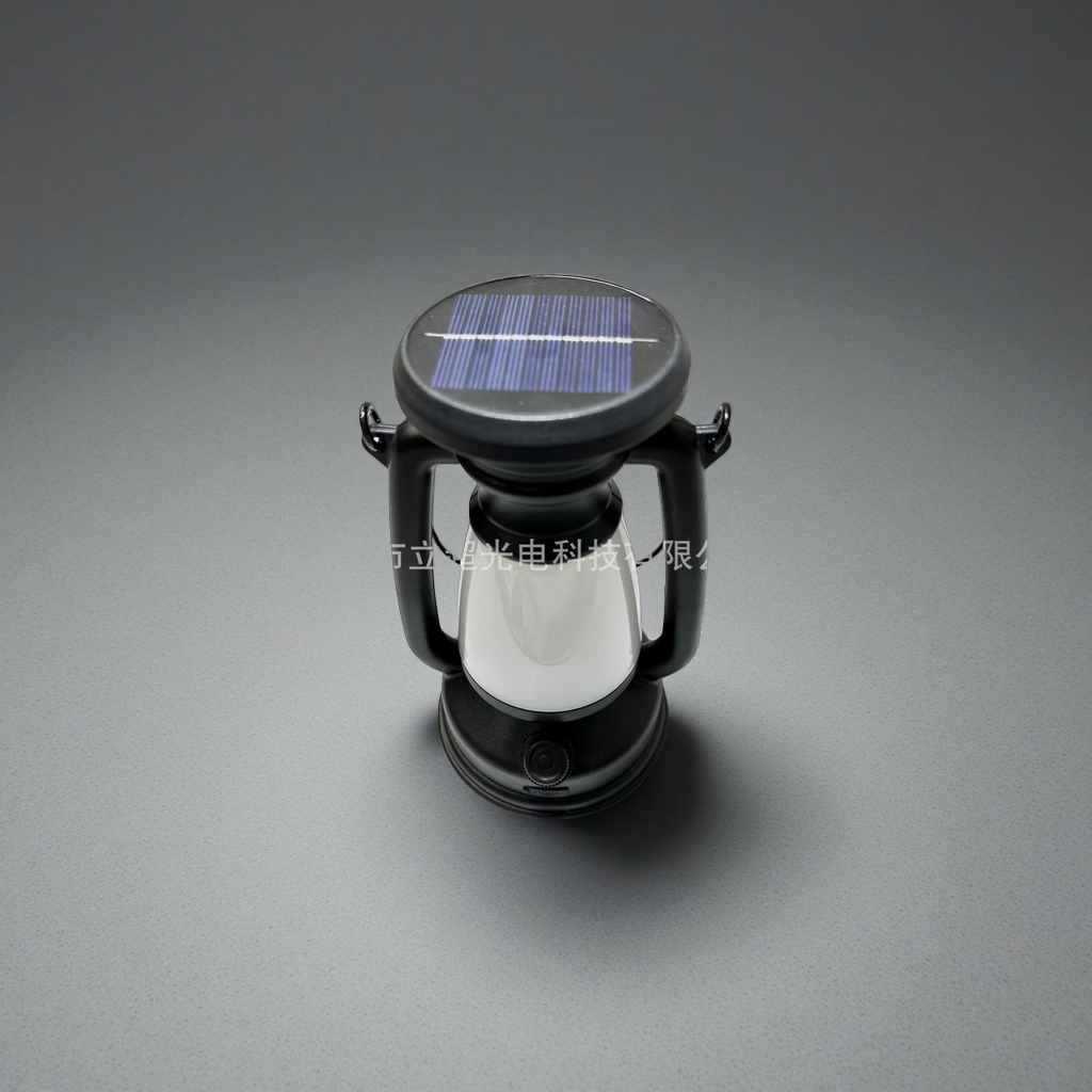 The new solar portable lamp has a knob for fast charging, large capacity, light brightness, and temperature adjustment Specification image
