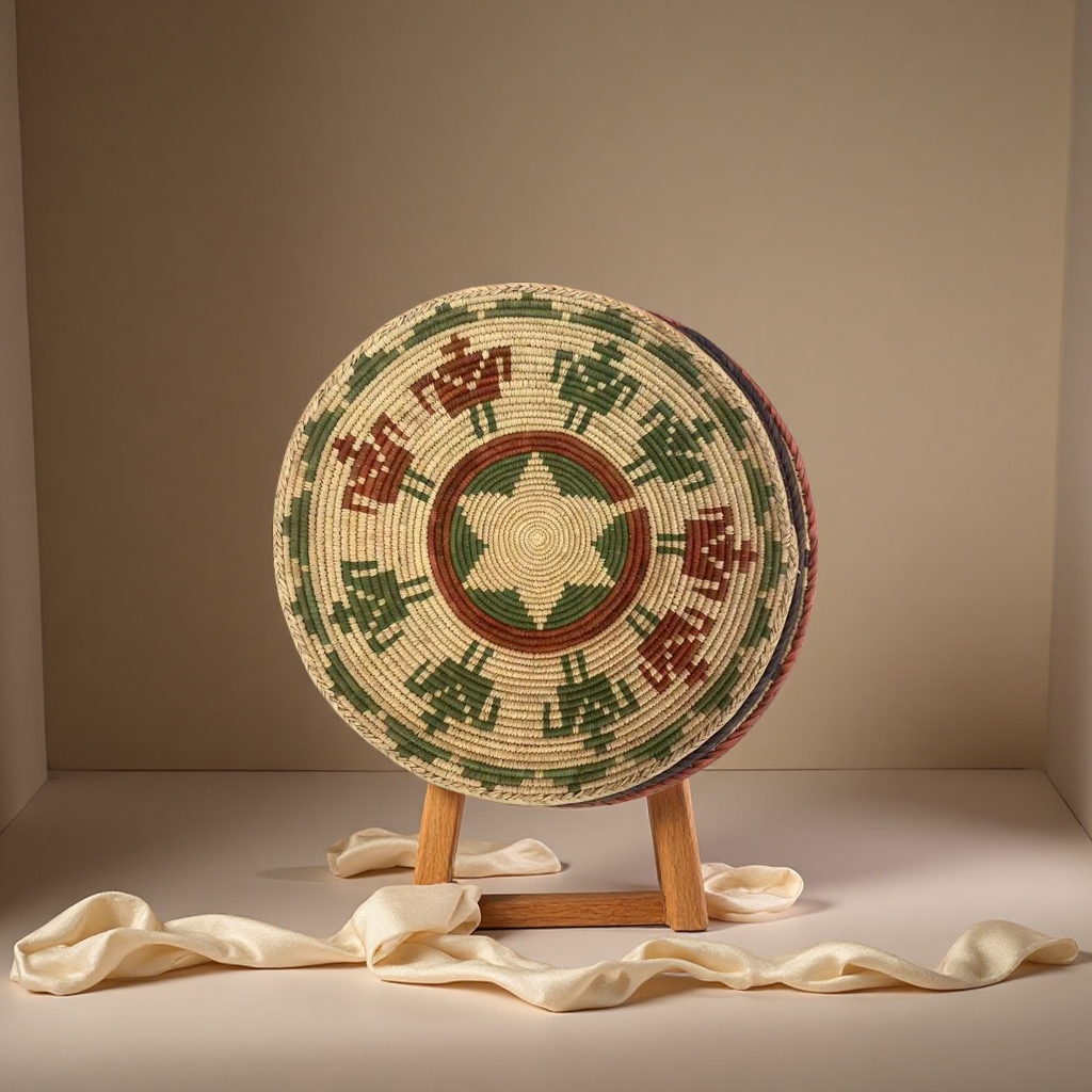 Lafite grass plate hand-woven storage basket home decoration with a simple style Specification image