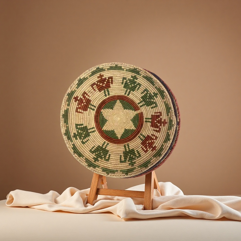 Lafite grass plate hand-woven storage basket home decoration with a simple style details Picture