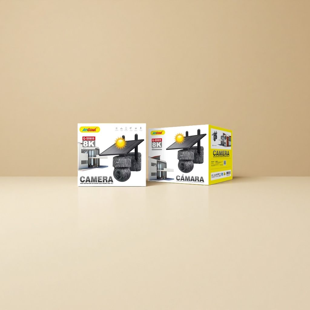 Andowl's new solar-powered surveillance camera, high-definition night vision, waterproof home audio system