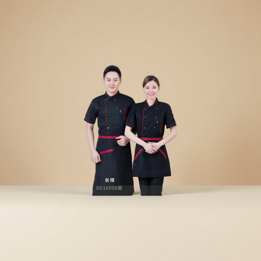 Chef's uniforms are oil-resistant, dirt-resistant, professional work clothes, breathable and comfortable. Both men's and women's styles are available details Picture