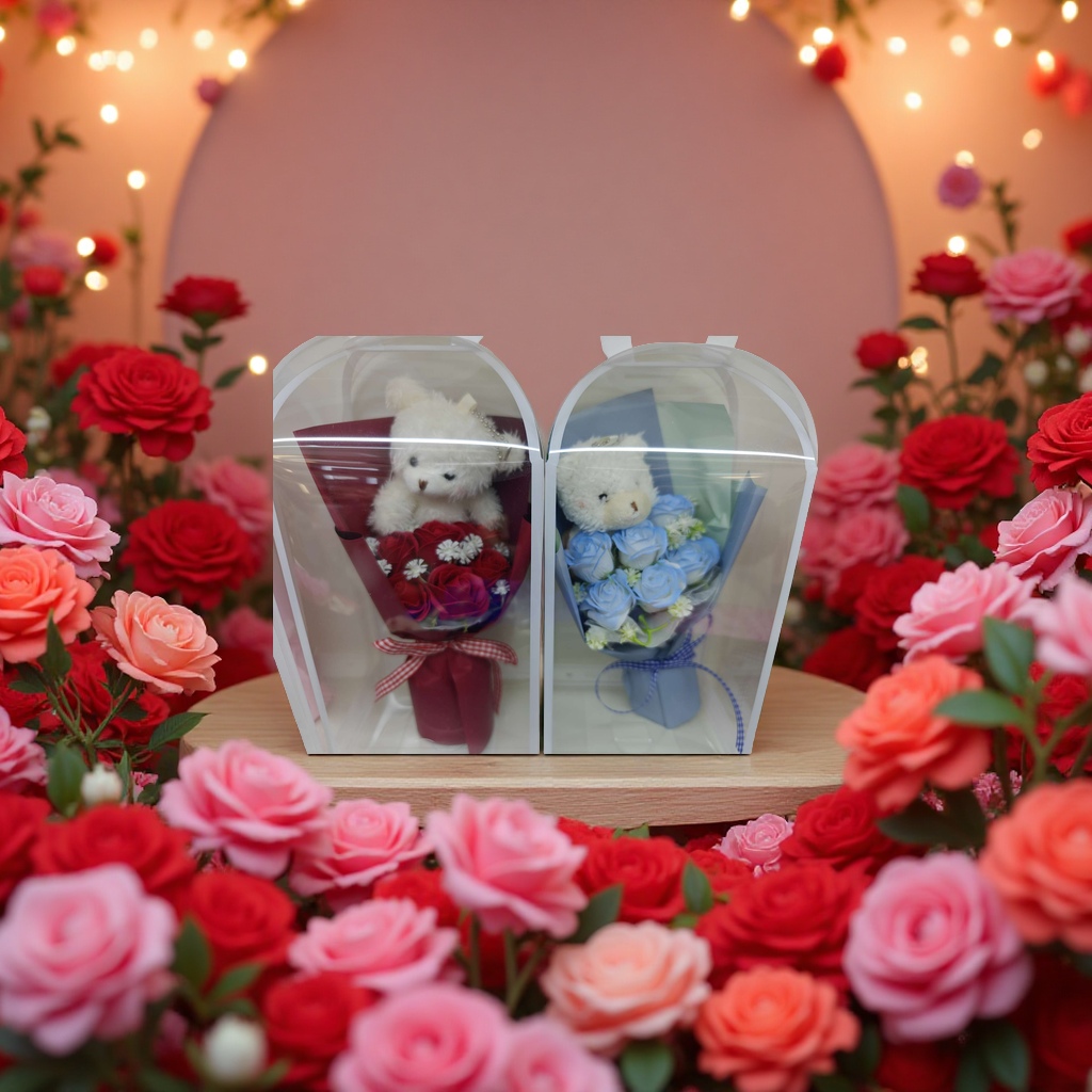 Hand-woven imitation rose garden gift, artificial rose simulation Specification image